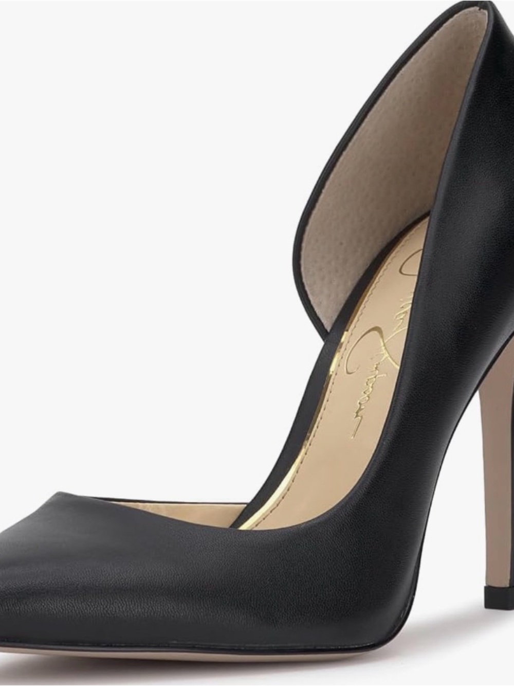 Jessica Simpson Black Pointed-Toe D'Orsay Pump